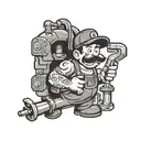 plumber tattoo design idea