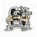 plumber tattoo design idea