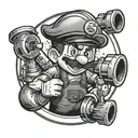 plumber tattoo design idea