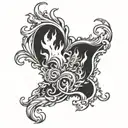 fire filler tattoo for arm sleeve tattoo design idea