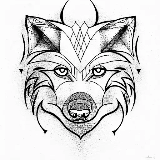 Wolf tattoo design idea