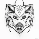 Wolf tattoo design idea