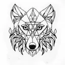 Wolf tattoo design idea