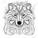 Wolf tattoo design idea
