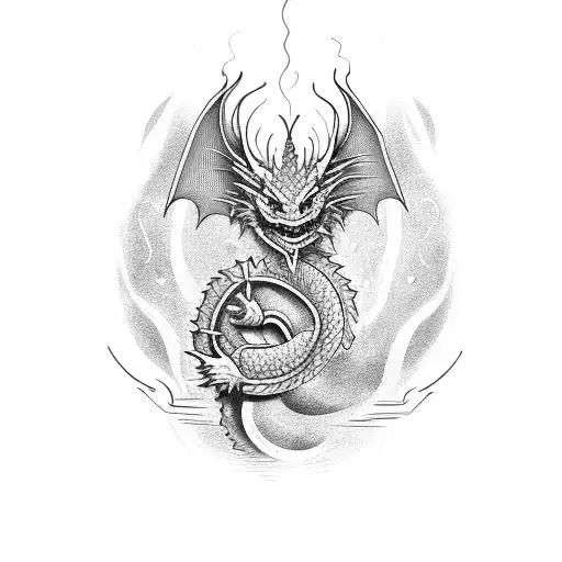 Dragon, firefly's, single butterfly, spiral, the elements, full sleeve tattoo design idea