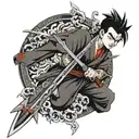 Gohan and kunai knife tattoo design idea