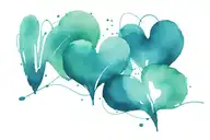 heartbeat symbol containing to two hearts tattoo design idea