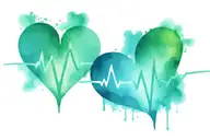 heartbeat symbol containing to two hearts tattoo design idea