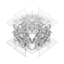 metatron cube 3d tattoo design idea