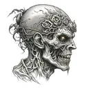 zombie head tattoo tattoo design idea