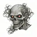 zombie head tattoo tattoo design idea