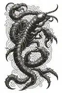 scorpion and capricon and gemini zodiac sign tattoo tattoo design idea