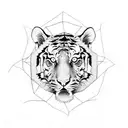 simple tiger mandala tattoo design idea