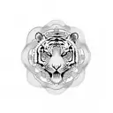 simple tiger mandala tattoo design idea