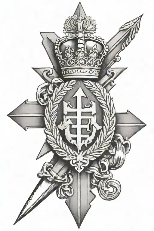Hungary Military with a cross tattoo tattoo design idea