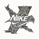 nike logo tattoo design idea