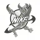 nike logo tattoo design idea