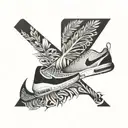nike logo tattoo design idea