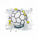 handball with beer tattoo design idea