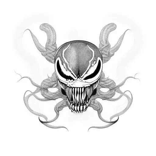 Venom with hat tattoo design idea