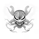 Venom with hat tattoo design idea