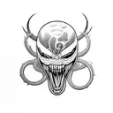 Venom with hat tattoo design idea