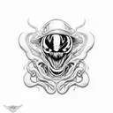 Venom with hat tattoo design idea