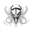 Venom with hat tattoo design idea