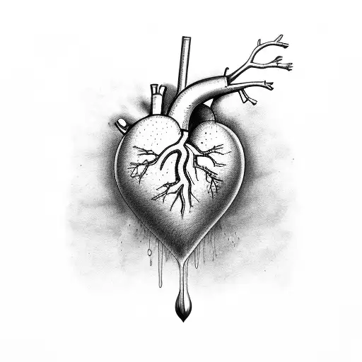 Crying Heart tattoo design idea