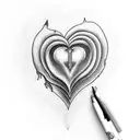 Crying Heart tattoo design idea
