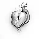 Crying Heart tattoo design idea