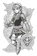 Link Zelda tattoo design idea