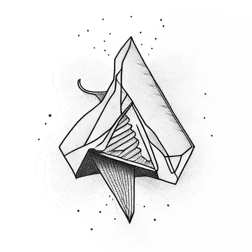 paper plane tattoo design idea