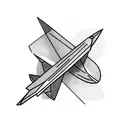 paper plane tattoo design idea