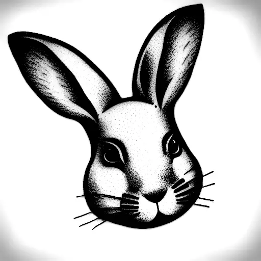 rabbit tattoo outline