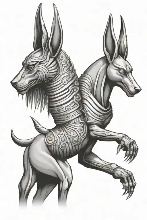 anubis And Ra tattoo design idea