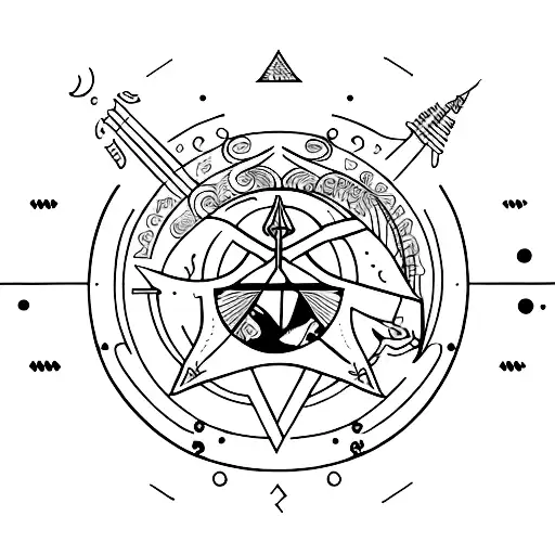 Libra, Aquarius, taurus, virgo tattoo design idea