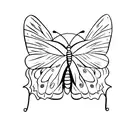 butterfly where one side of the wings are flowers and the other half is a ripped American flag tattoo design idea