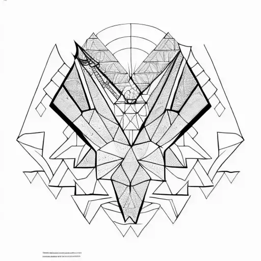 pyramids tattoo design idea