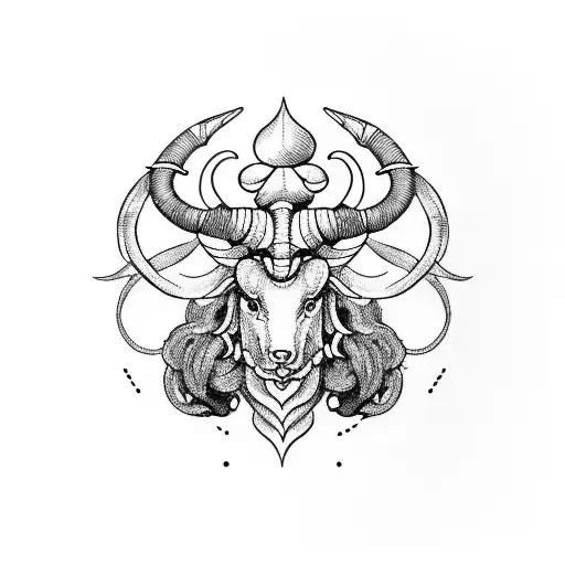 related aries, capricorn and leo design tattoo design idea
