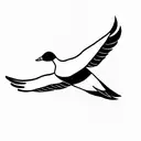 flying goose tattoo design idea