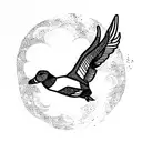 flying goose tattoo design idea