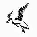 flying goose tattoo design idea