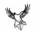 flying goose tattoo design idea