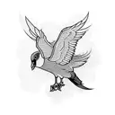flying goose tattoo design idea