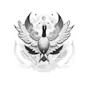 flying goose tattoo design idea