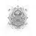 good vibes rune tattoo design idea