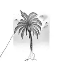 palm tree for the ankle tattoo design idea
