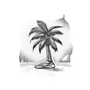 palm tree for the ankle tattoo design idea