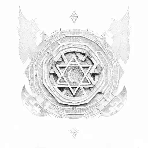 Ukraine and Israel tattoo design idea